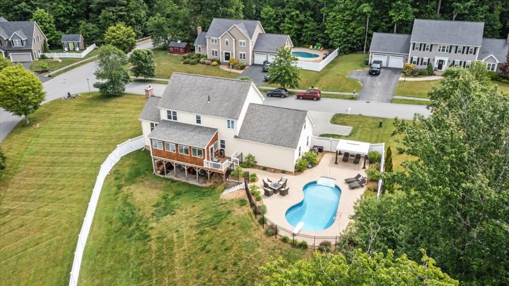 2 Harding Lane Sturbridge, MA 01518 - Photo 39 of 42 an aerial view of a house with swimming pool and outdoor seating