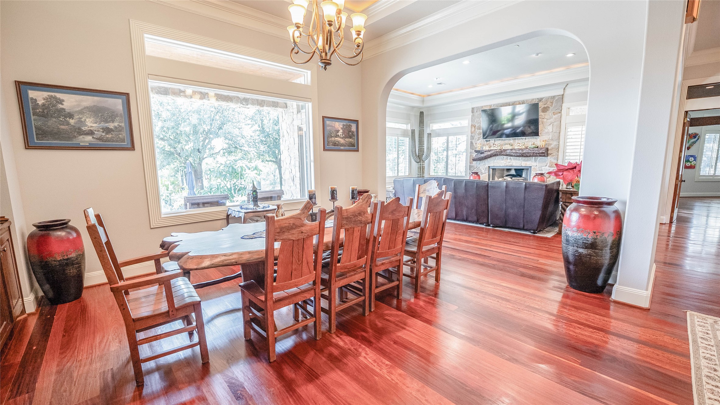 2042 22 Hills Road Gause, TX 77857 - Photo 18 of 50 a view of a dining room with furniture wooden floor and chandelier
