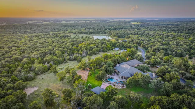an aerial view of multiple house