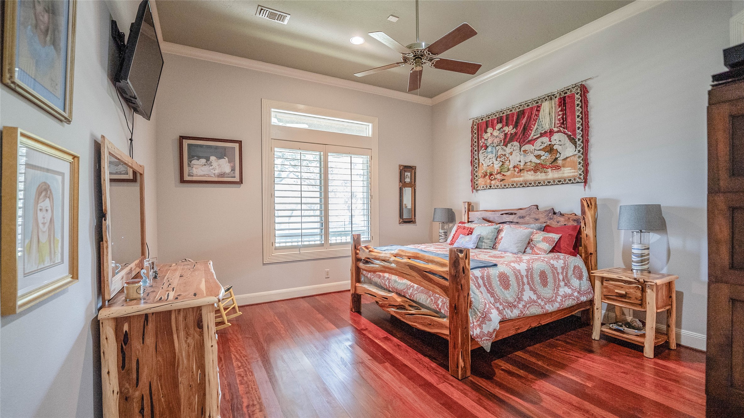 2042 22 Hills Road Gause, TX 77857 - Photo 27 of 50 a bedroom with bed and a chandelier