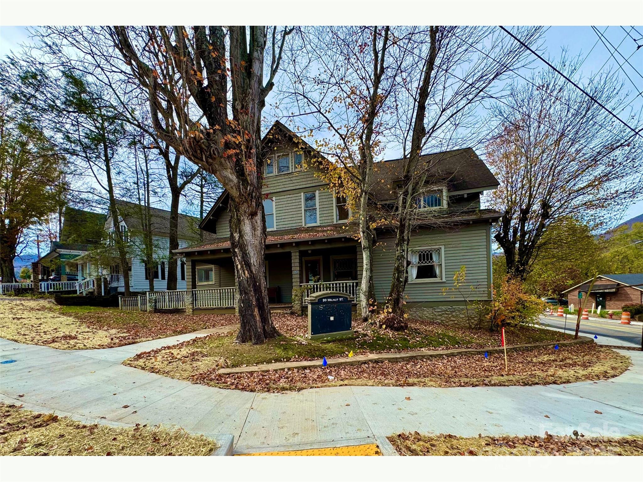 a front view of a house with porch