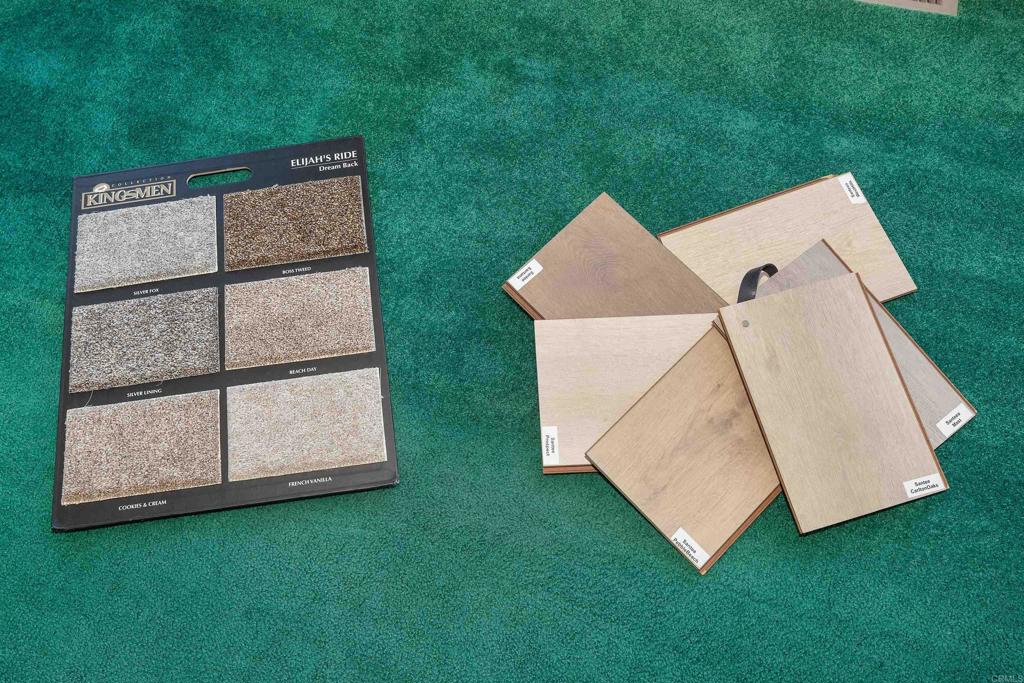 650 South Rancho Santa Fe Road, Unit 54 San Marcos, CA 92078 - Photo 16 of 21 These are the flooring samples & can be installed prior to the new buyer moving in : )