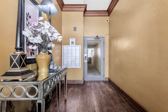 a balcony with street view