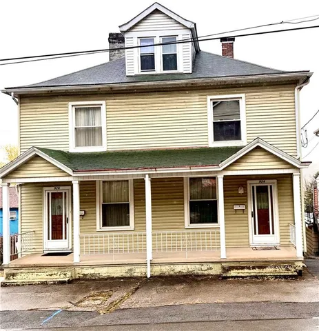 a front view of a house