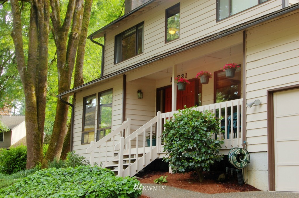 front view of a house with a small porch
