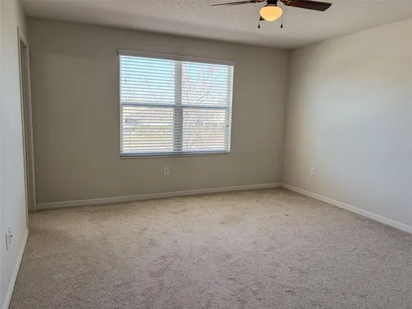an empty room with a window