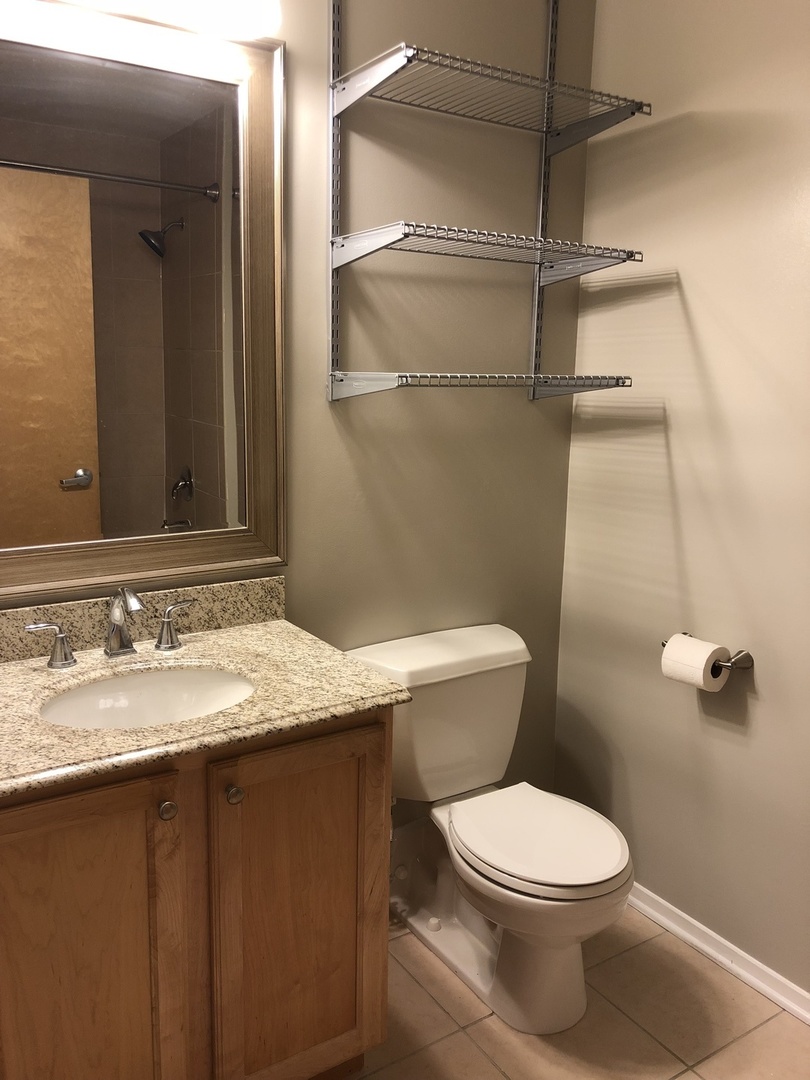 6 South Laflin Street, Unit 604 Chicago, IL 60607 - Photo 14 of 17 a white toilet sitting next to a bathroom sink