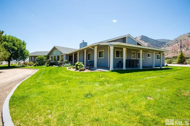 a view of a porch with garden