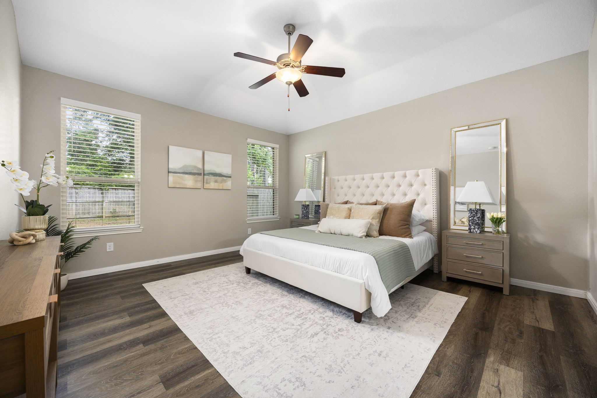 14023 Beaverhead Range Court Conroe, TX 77384 - Photo 15 of 30 Retreat to the luxurious and inviting primary bedroom suite, a tranquil haven designed for relaxation and comfort. *Virtually Staged