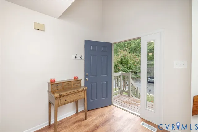 a room with furniture and a gate