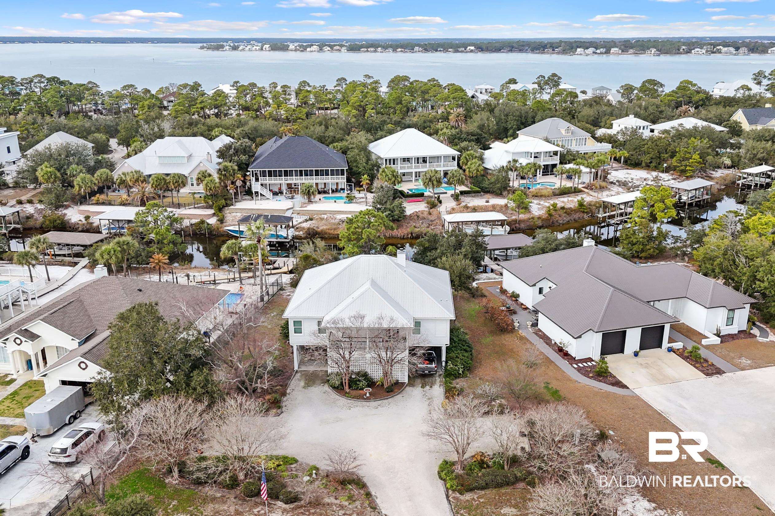 31835 River Road Orange Beach, AL 36561 - Photo 4 of 55 Drone / aerial view featuring a water view