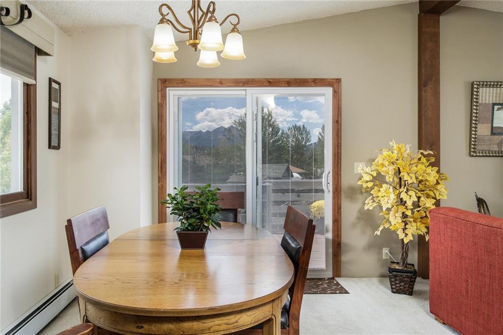 312 Alpine Road Dillon, CO 80435 - Photo 8 of 25 a dining room with furniture and potted plants