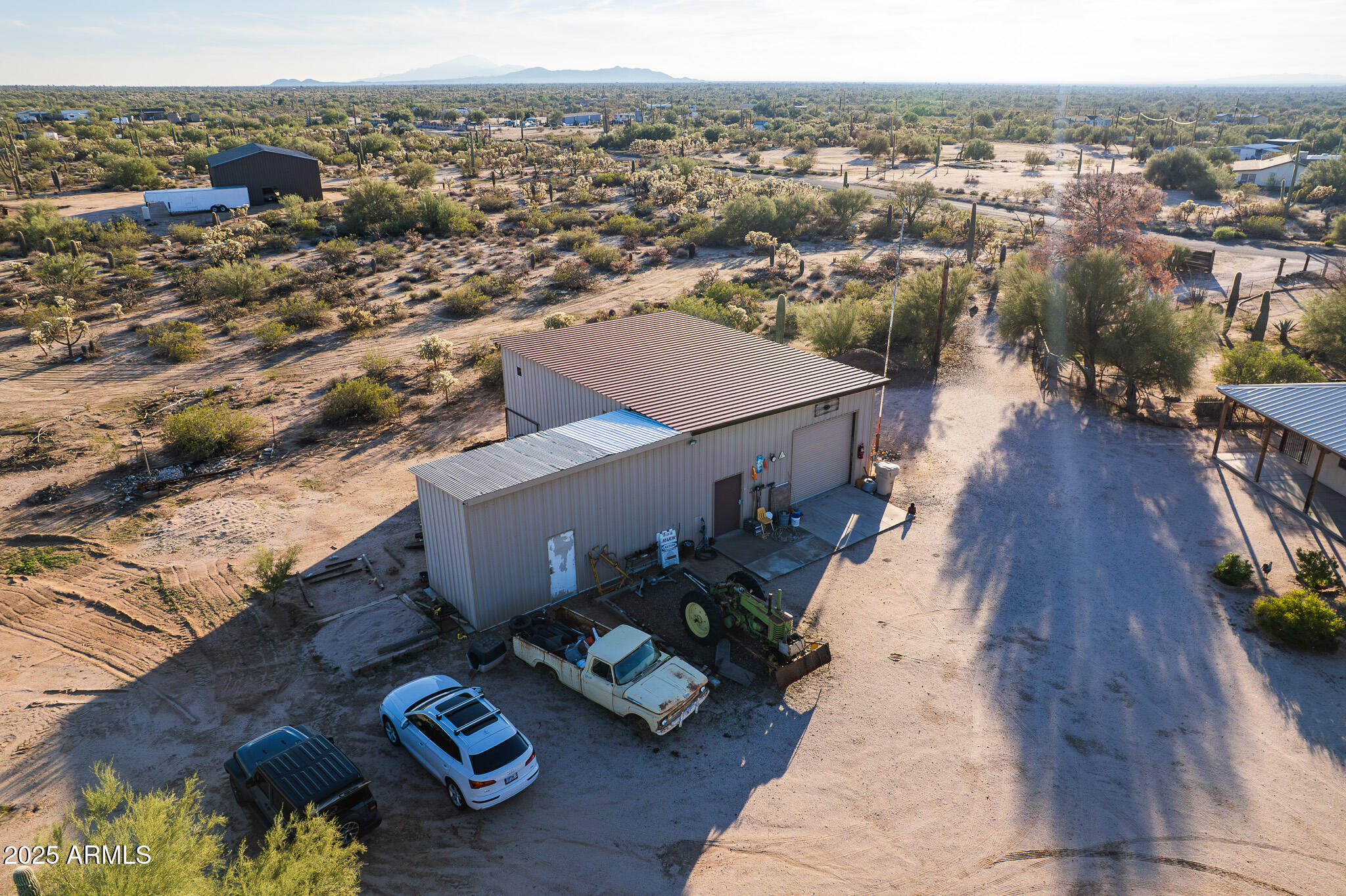 11003 North Hohokam Road Florence, AZ 85132 - Photo 33 of 90 an aerial view of a house with wooden floor