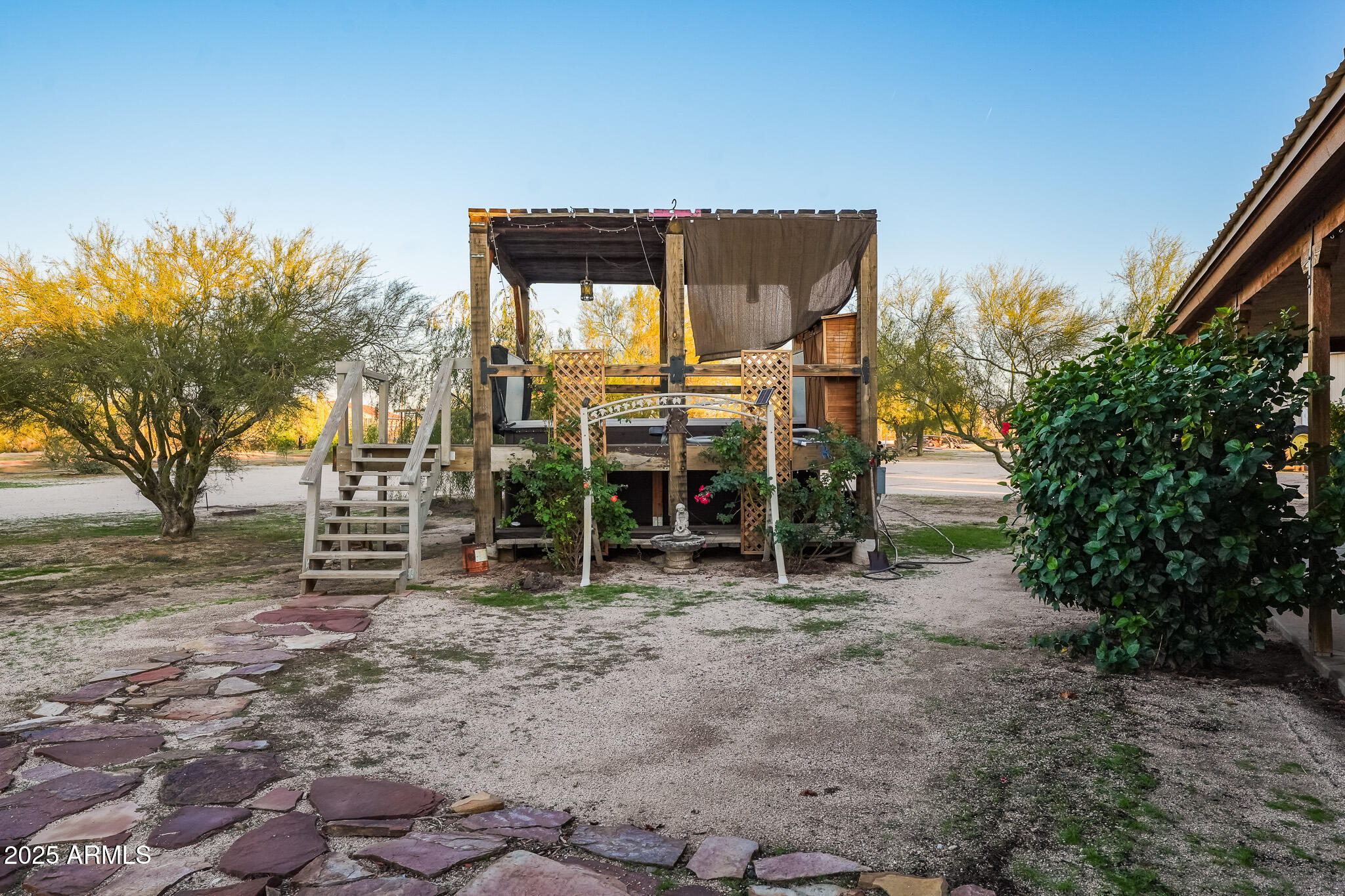 11003 North Hohokam Road Florence, AZ 85132 - Photo 74 of 90 a view of a house with backyard and a trees