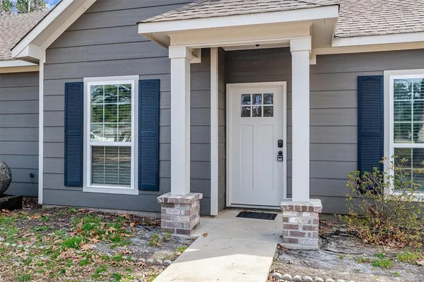 a front view of a house