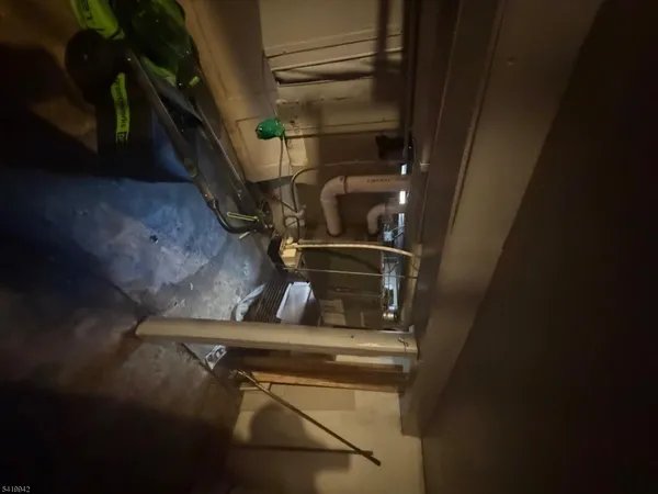 a close view of water heater room