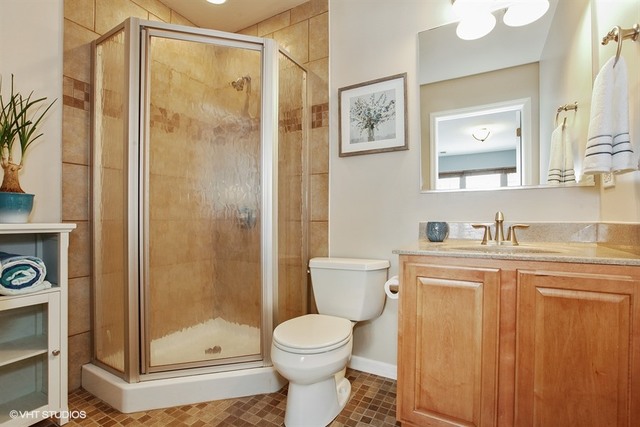 2809 Blakely Lane Naperville, IL 60540 - Photo 13 of 15 a bathroom with a shower a sink and a toilet