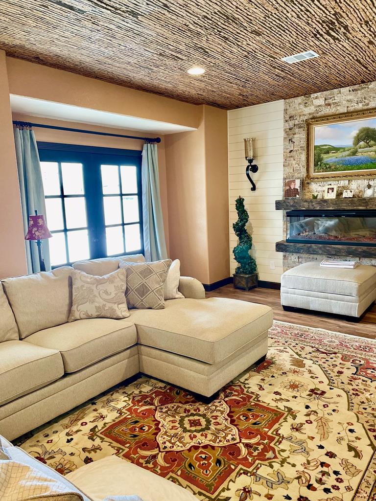 646 Victor Eckhardt Road Fredericksburg, TX 78624 - Photo 21 of 40 a living room with a couch and a rug