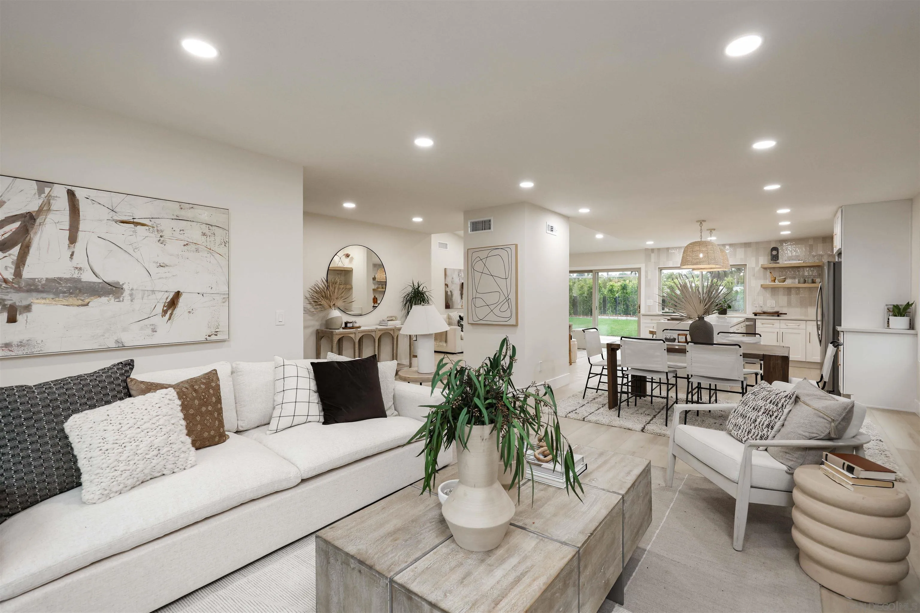 837 Elmview Drive Encinitas, CA 92024 - Photo 10 of 27 a living room with furniture and a view of kitchen