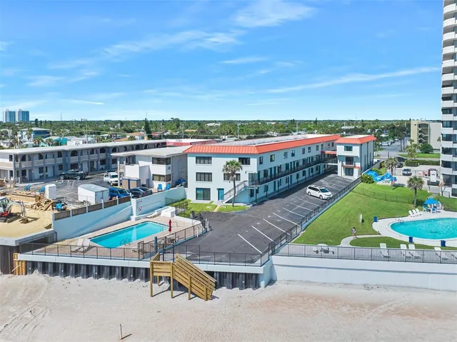a view of a city from a balcony