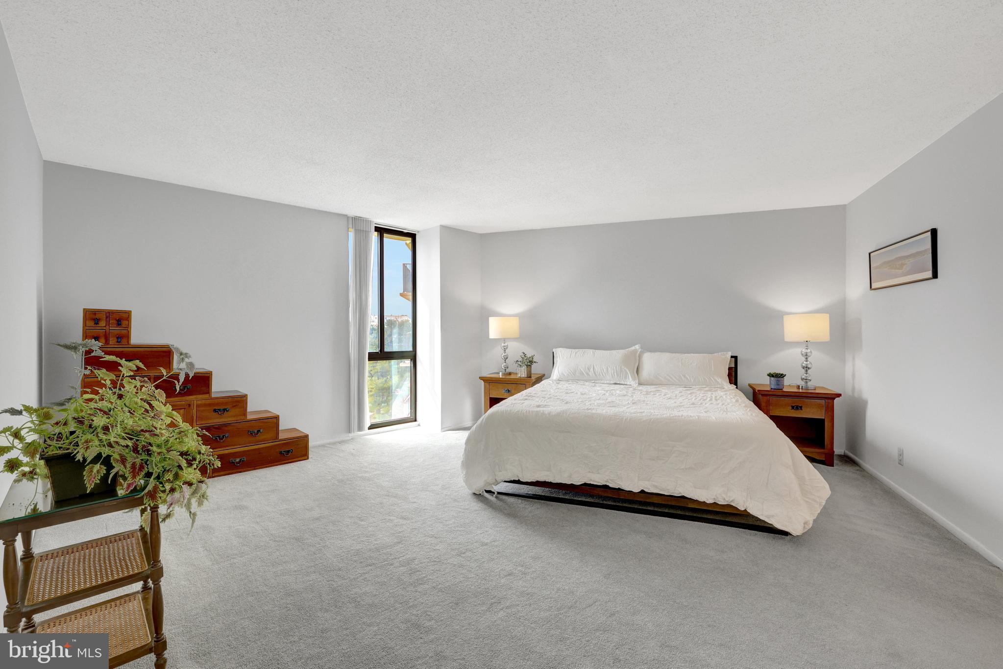 6800 Fleetwood Road, Unit 810 McLean, VA 22101 - Photo 15 of 30 a bedroom with a bed and a potted plant