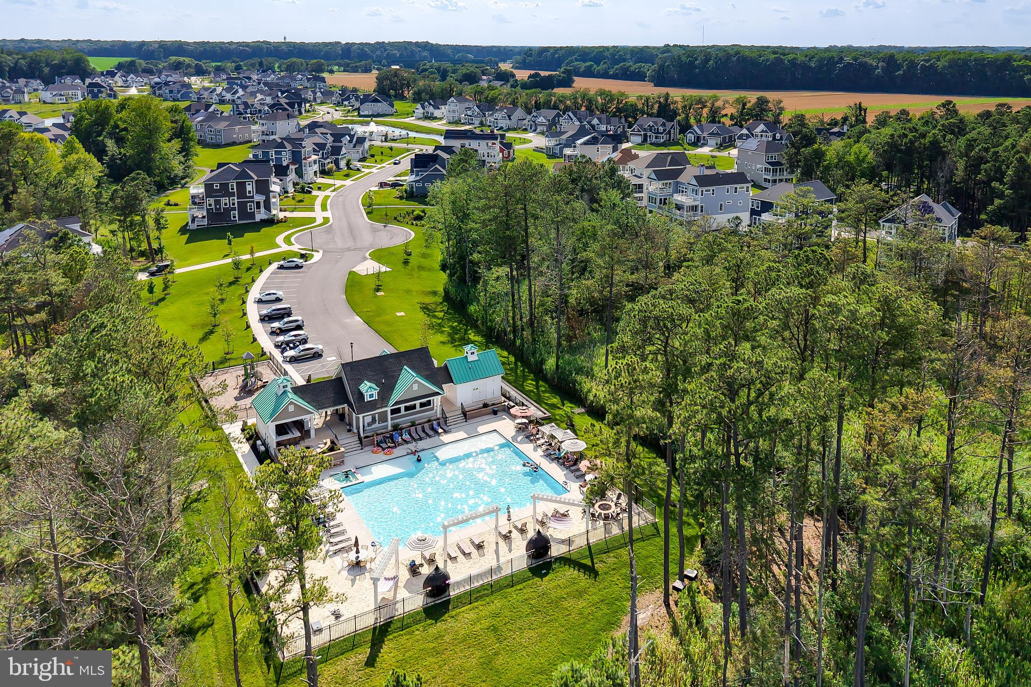 33557 Downing Circle Lewes, DE 19958 - Photo 81 of 89 an aerial view of a house with a garden and lake view