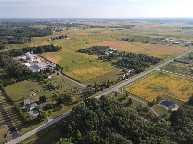 a view of a city and an ocean view