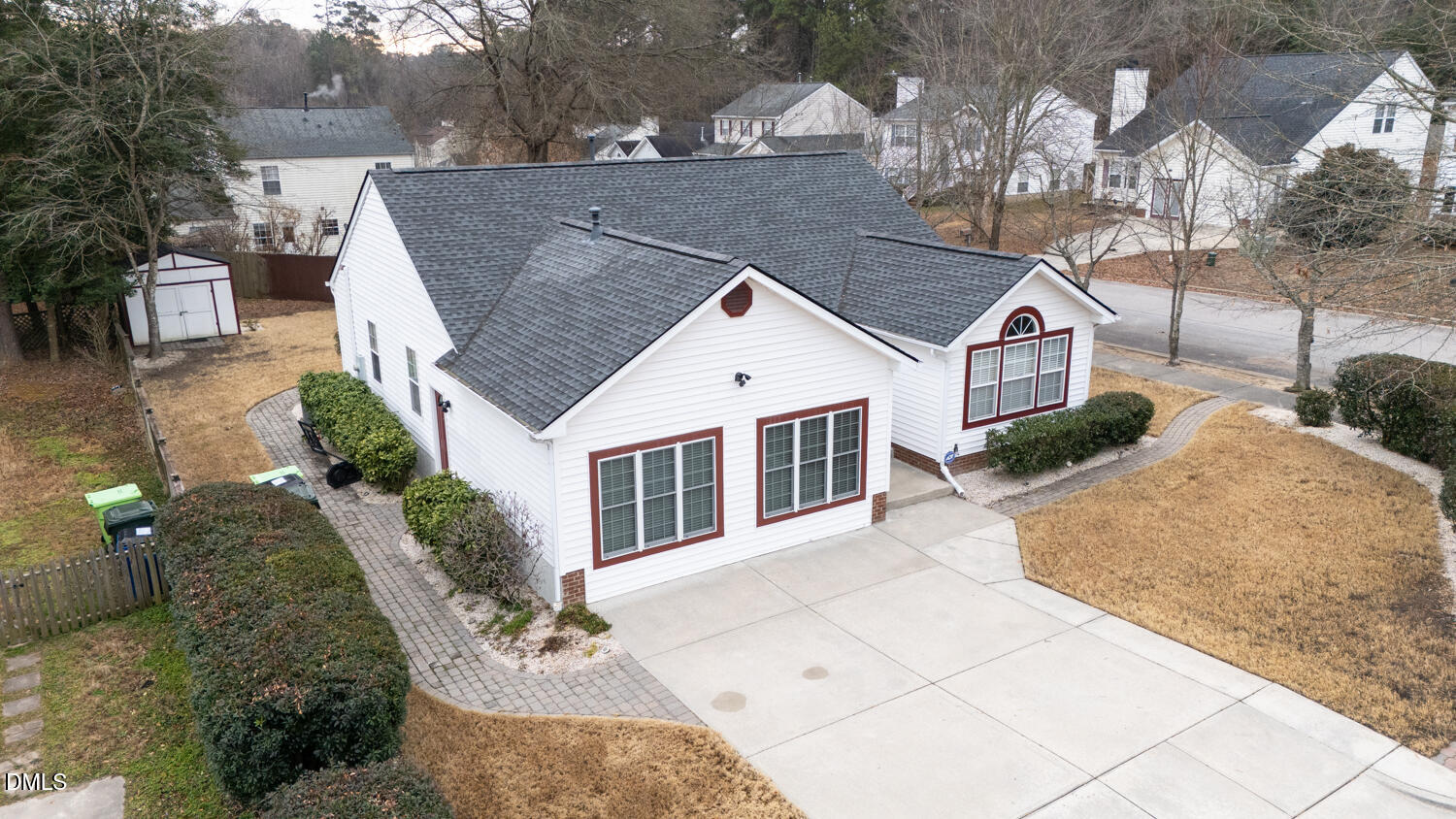 6900 Glenroy Court Raleigh, NC 27616 - Photo 26 of 30 a aerial view of a house with a yard