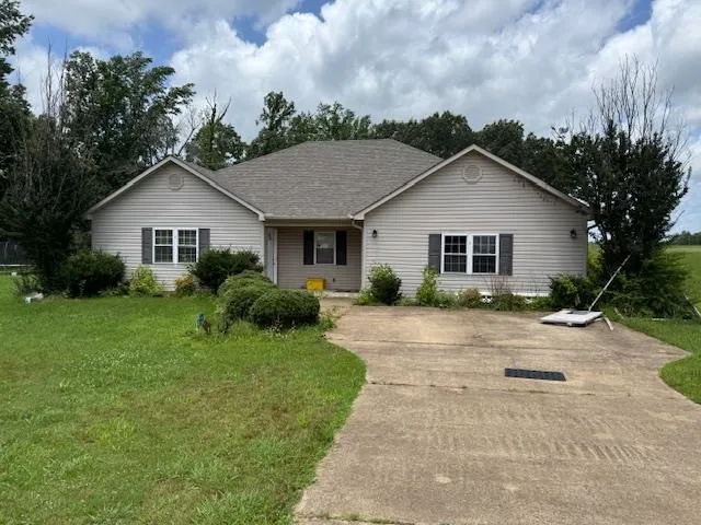 a view of a yard in front of house