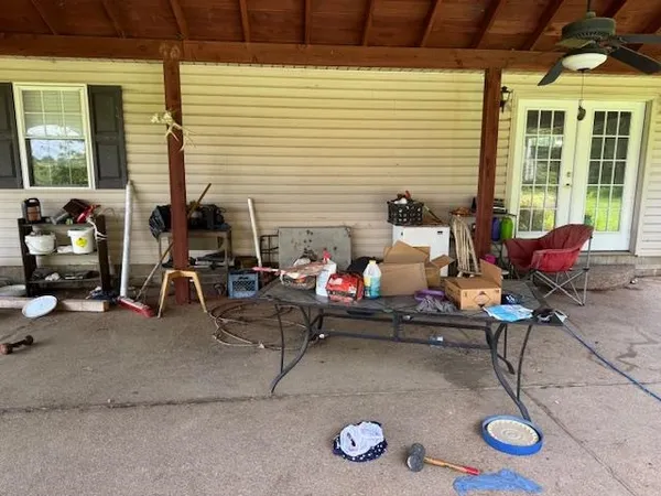 a outdoor space with furniture