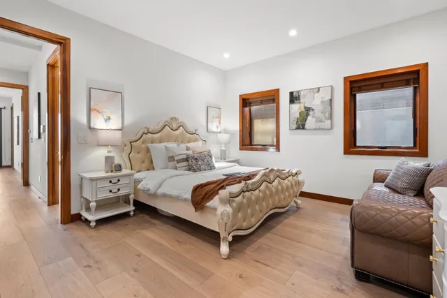 a living room with furniture and a couch