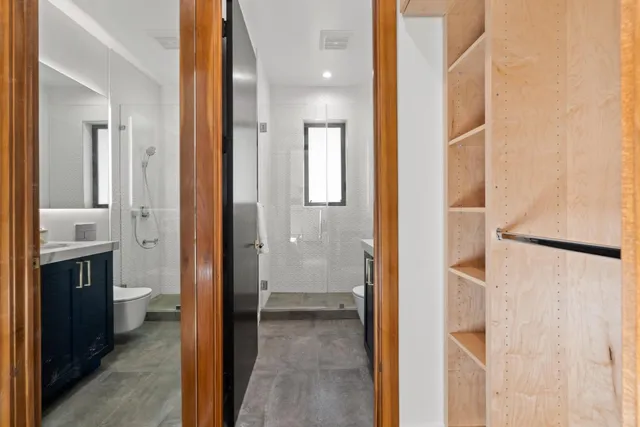 a view of a walk in closet