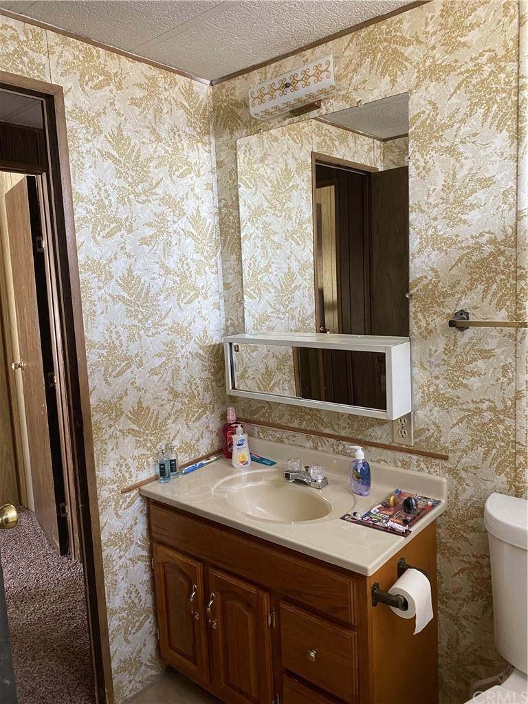 213 Elm Road Blythe, CA 92225 - Photo 17 of 61 a bathroom with a sink and a mirror
