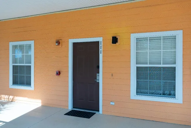 a view of front door