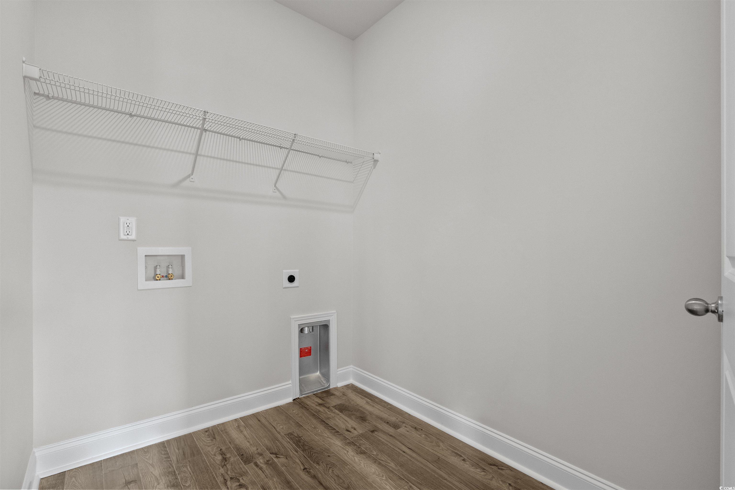 2494 Campton Loop Conway, SC 29527 - Photo 28 of 40 Laundry area featuring wood finished floors, hookup for an electric dryer, and hookup for a washing machine