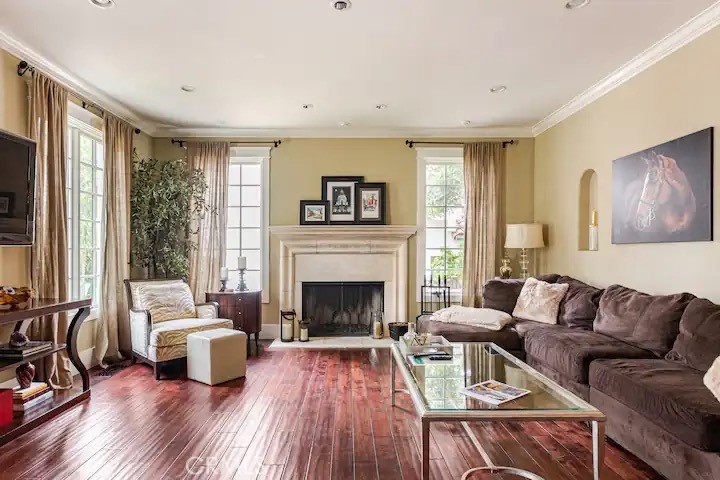 2515 Boulder Road Altadena, CA 91001 - Photo 4 of 51 a living room with furniture fireplace and a large window
