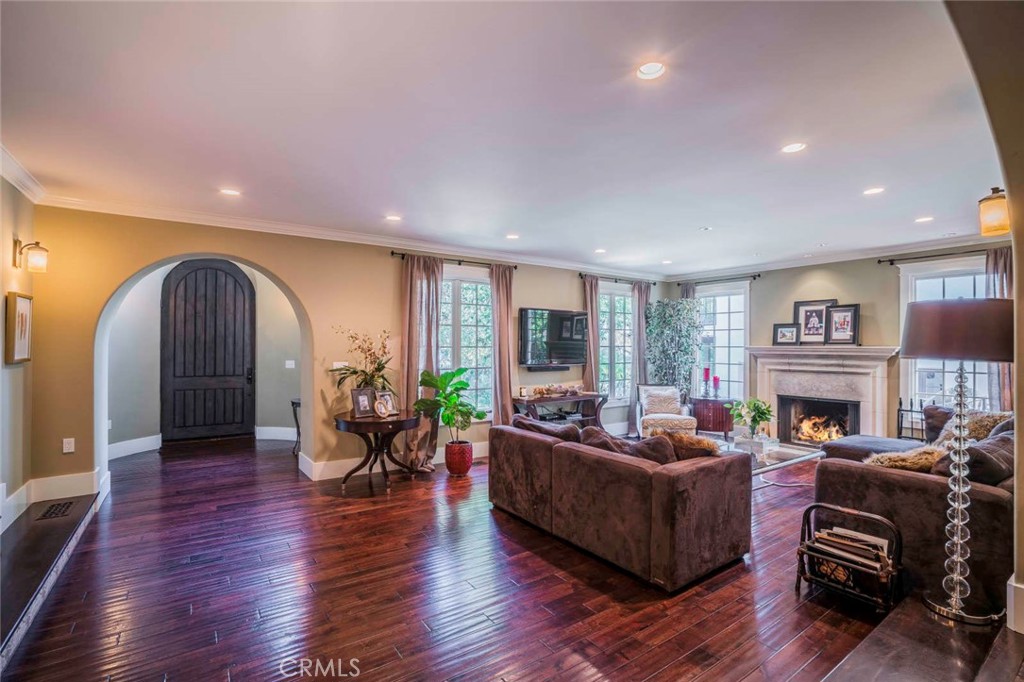 2515 Boulder Road Altadena, CA 91001 - Photo 6 of 51 a living room with fireplace furniture and a wooden floor