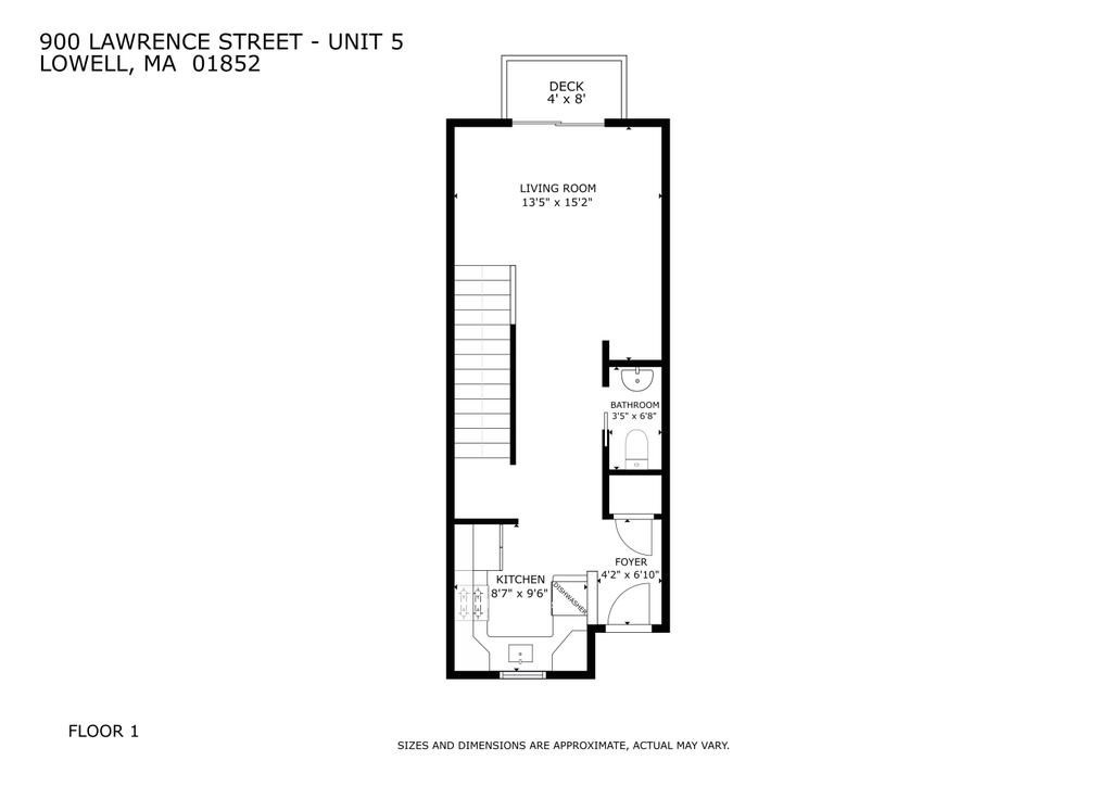 900 Lawrence Street, Unit 5 Lowell, MA 01852 - Photo 38 of 41 a picture of a floor plan