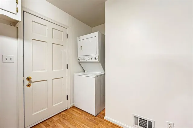 a room with a washer and dryer