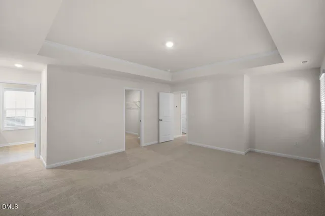 an empty room with an entryway