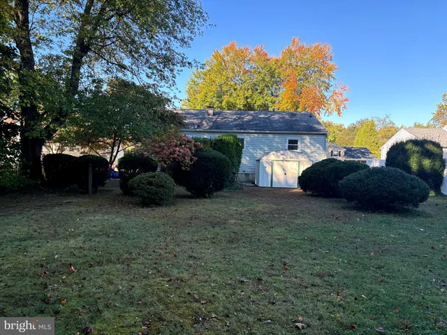 a view of a backyard