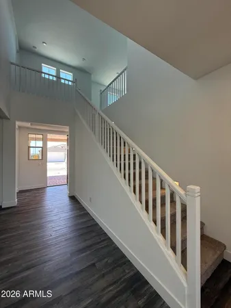 a view of an entryway wooden floor