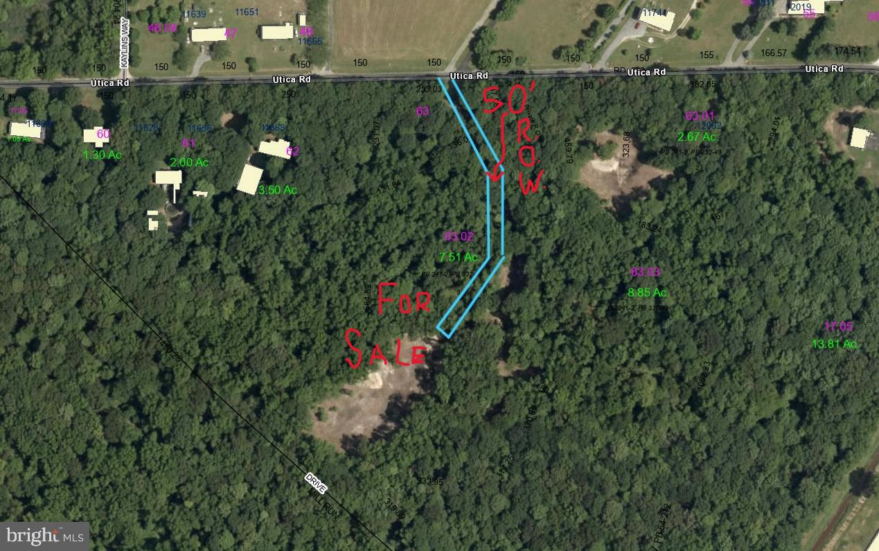 0 Utica Road, Unit PARCEL 3 Greenwood, DE 19950 - Photo 1 of 8 Aerial w approximate 50' private driveway