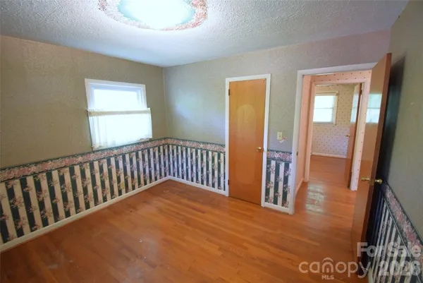 an empty room with a window