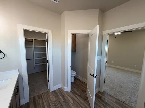 a view of a walk in closet