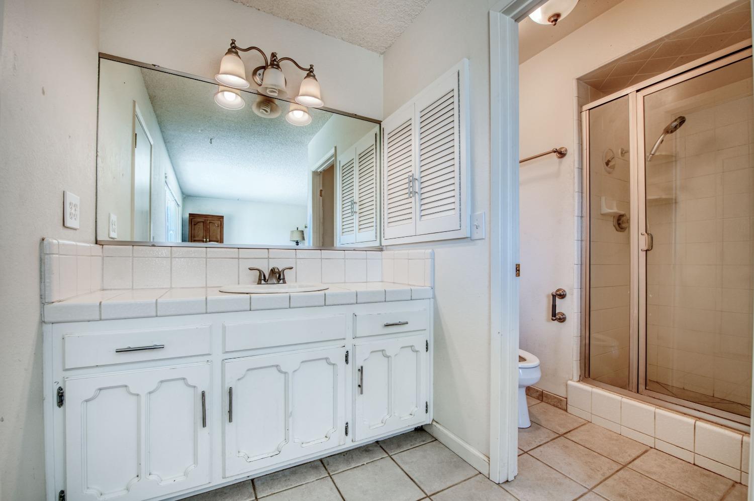 22452 Goldrush Lane Clovis, CA 93619 - Photo 23 of 36 a bathroom with a double vanity sink and mirror