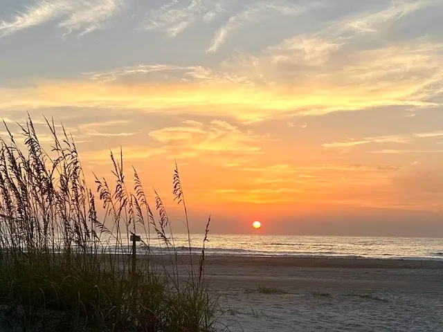a view of an ocean and beach