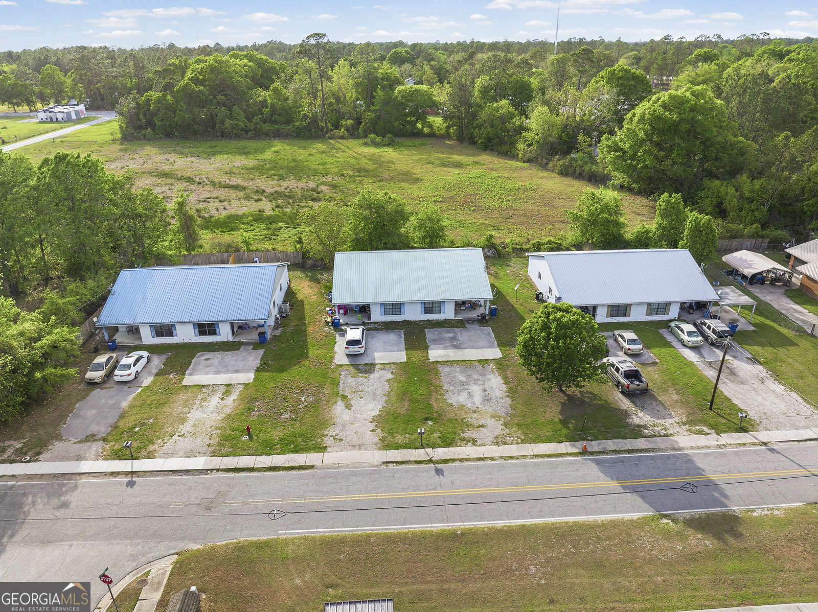 304 Cannon Street Nahunta, GA 31553 - Photo 19 of 51 an aerial view of residential houses with outdoor space and trees