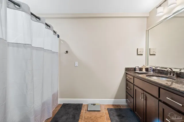 a living room with fireplace