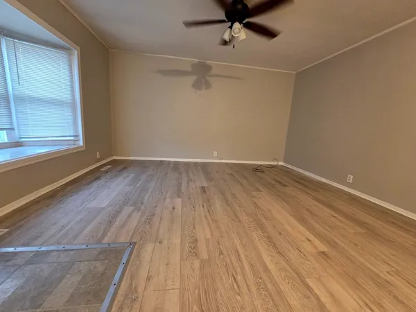 an empty room with a window